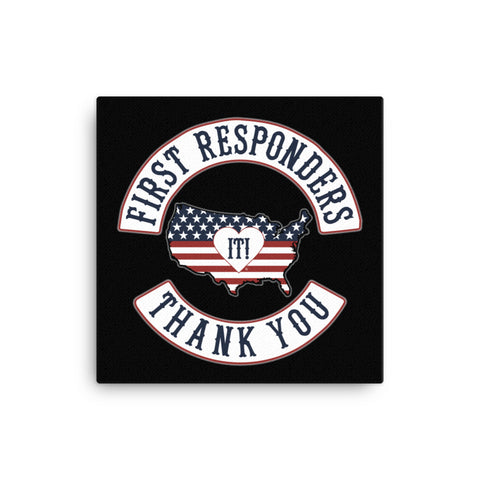 Canvas PATCH OF HONORS FIRST RESPONDERS THANK YOU
