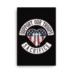 Canvas PATCH OF HONORS SUPPORT OUR TROOPS SACRIFICE