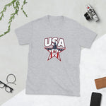 Short-Sleeve Unisex T-Shirt USA Star Heart