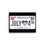 Canvas July 4th License Plate