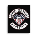 Canvas PATCH OF HONORS SUPPORT OUR TROOPS SACRIFICE