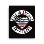 Canvas PATCH OF HONORS MADE IN AMERICA GREATNESS
