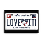 Canvas America Love it! License Plate