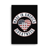 Canvas PATCH OF HONORS MADE IN AMERICA GREATNESS