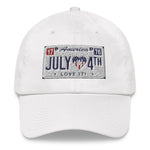 Dad hat July 4th License Plate