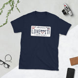 Short-Sleeve Unisex T-Shirt America Love it! License Plate