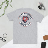Short-Sleeve Unisex T-Shirt Patch of Honors Great American Patriot