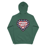 Unisex fleece zip up hoodie American Love it! Daredevil