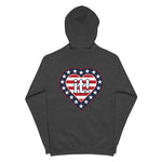Unisex fleece zip up hoodie American Love it! Daredevil