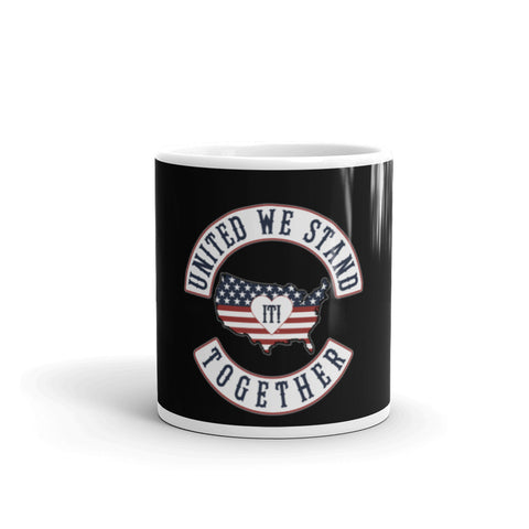 Black glossy mug Patch of Honors United We Stand Together