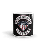 Black glossy mug Patch of Honors Home of the Brave Freedom