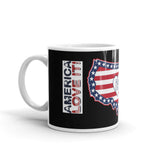 Black glossy mug America Love it! Heartland